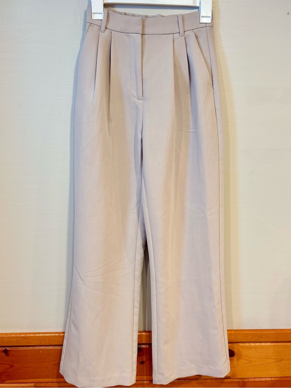 Abercrombie & Fitch Sloane Tailored Wide Leg Pant Light Taupe Curve Love 24/00 R - Picture 2 of 10